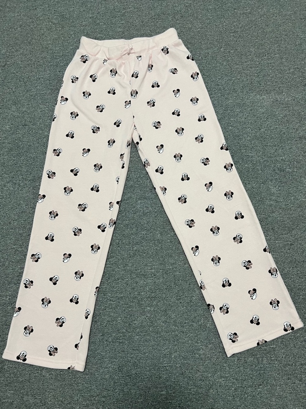 Delta Light Pink Mickey Minnie Face Kids Sweatpants